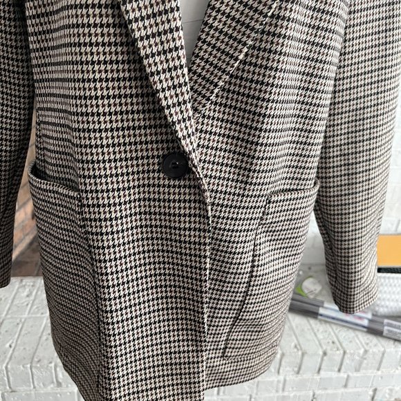 Herringnone Check Blazer Oversized Fit H&M Size Medium - Picture 3 of 3